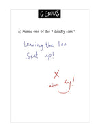 Leaving the seat up - funny greeting card