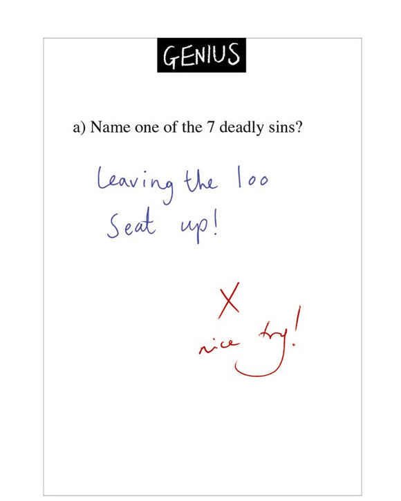 Leaving the seat up - funny greeting card