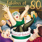 Fabulous at 80 - Beryl Cook 80th Birthday card