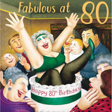 Fabulous at 80 - Beryl Cook 80th Birthday card