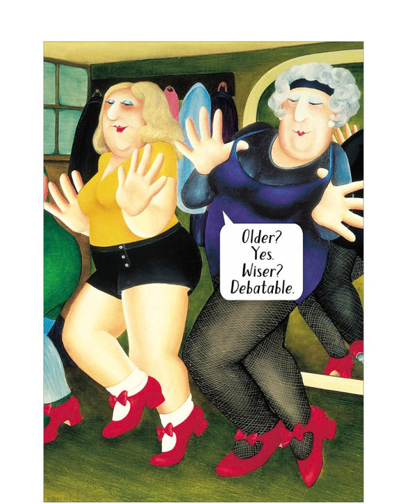 Footloose and fancy-free - Beryl Cook greeting card