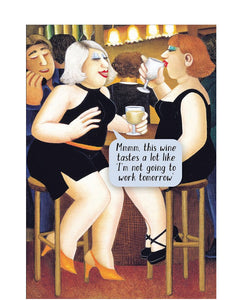 Work tomorrow - Beryl Cook greeting card