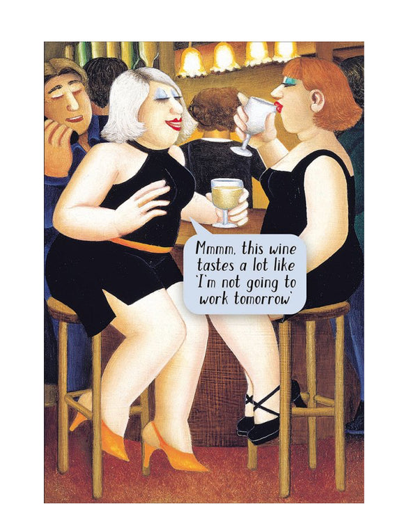 Work tomorrow - Beryl Cook greeting card