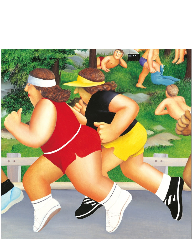Running - Beryl Cook greeting card