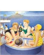 The Hot Tub - Beryl Cook greeting card
