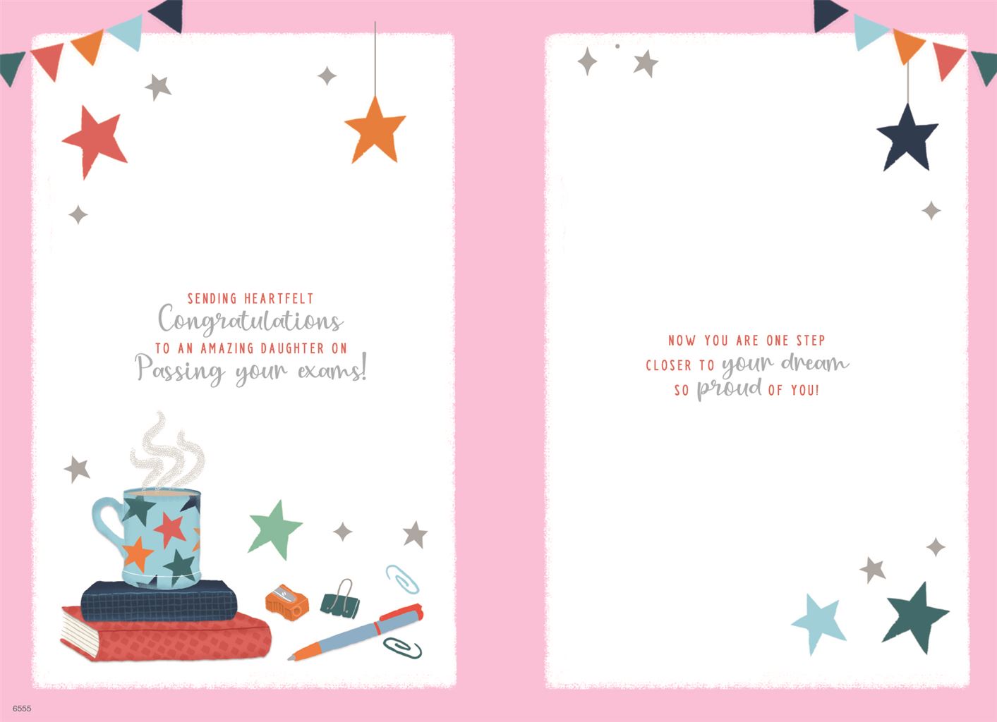 Daughter, on passing your exams  - Congratulations card
