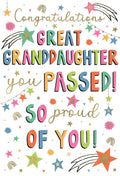 Great-Granddaughter, So proud of you  - Congratulations card