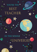 Best teacher in the universe - Teacher Thank You Card