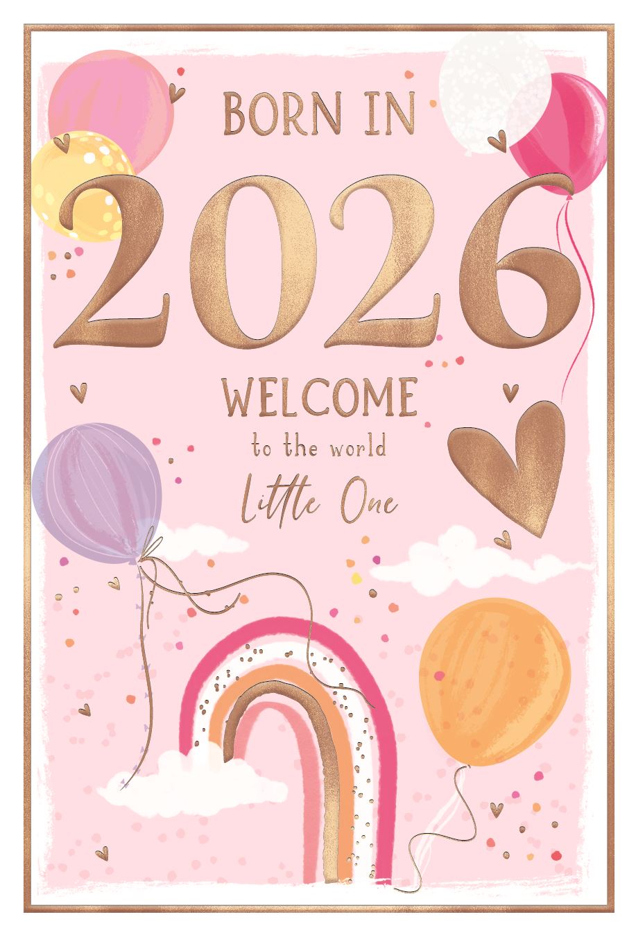 Born in 2026- New baby Girl  card