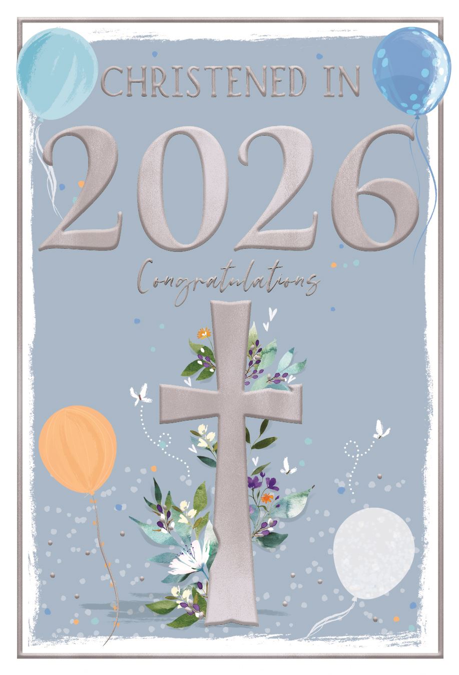Christened in 2026 card (boy)