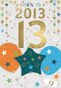 Born in 2013 (male) - 13th Birthday card