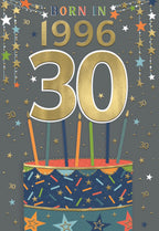Born in 1996 - 30th birthday card