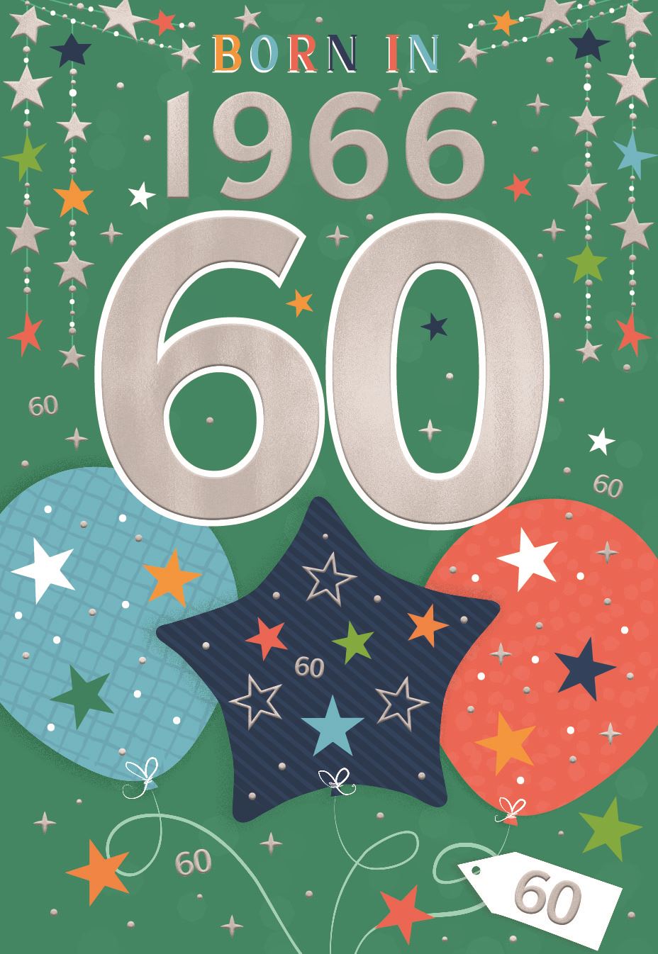 Born in 1966  (male) -  60th birthday card