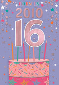 Born in 2010 (female) - 16th birthday card