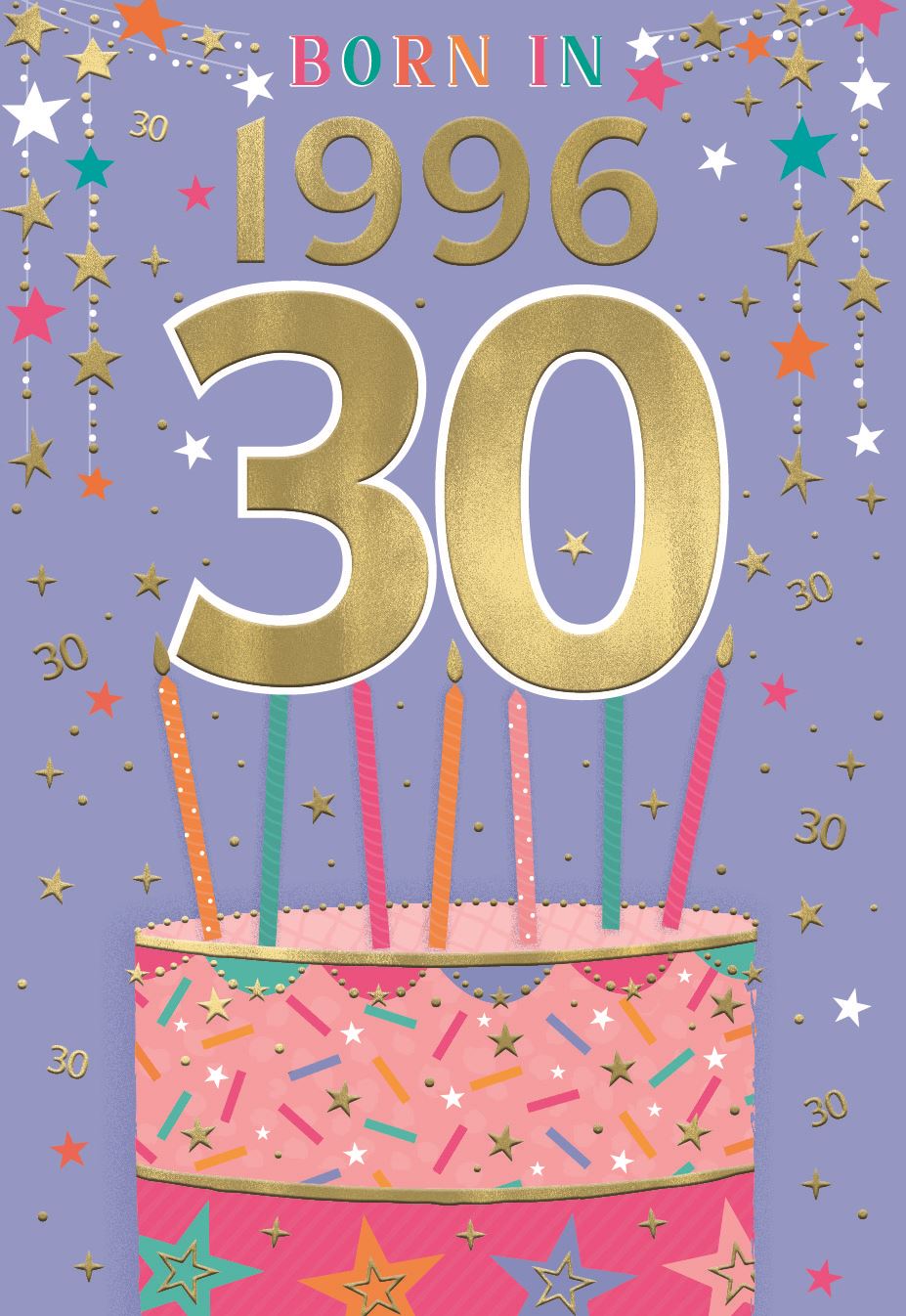 Born in 1996 - 30th birthday card