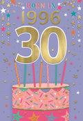 Born in 1996 - 30th birthday card