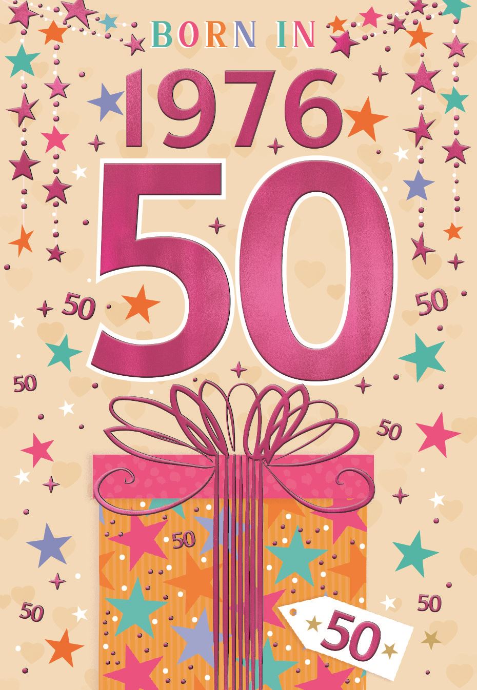 Born in 1976 - 50th birthday card