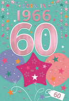 Born in 1966 (female) -  60th birthday card