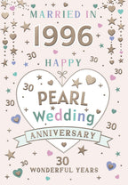 Married in 1996 - 30th Anniversary card