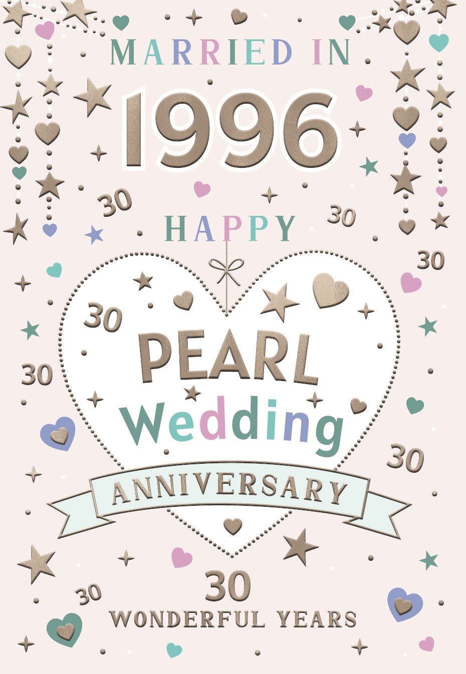 Married in 1996 - 30th Anniversary card