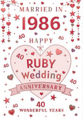 Married in 1986 - 40th Anniversary card