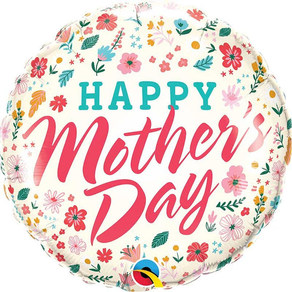 Happy Mother's Day, flowers- Helium Balloon