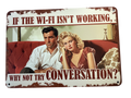 Wifi down - Retro metal sign