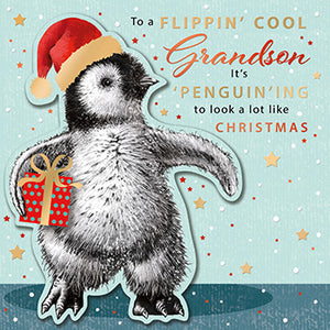 Flippin' cool Grandson - christmas card