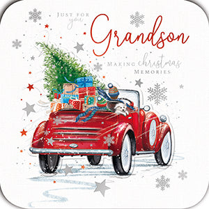 Making Christmas memories,  Grandson - christmas card