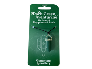 Dark Green Aventurine  Pendant - Gemstone jewellery