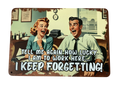 Lucky to work here - Retro metal sign