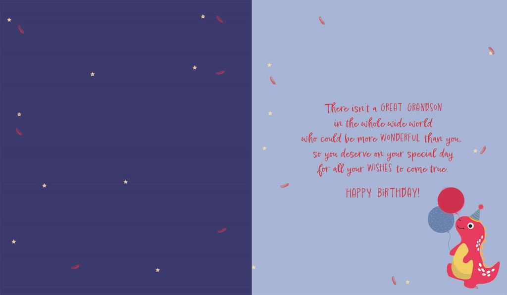 Great-Grandson, Dino-mite birthday- birthday card