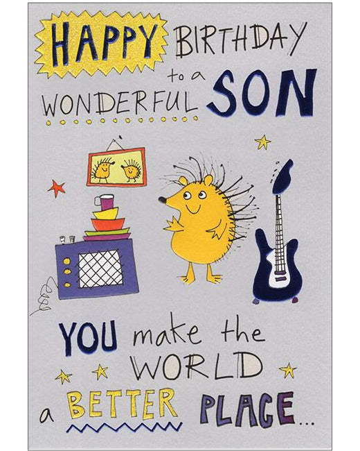 Wonderful Son on Your Birthday card