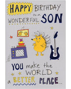 Wonderful Son on Your Birthday card