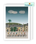 Cyclists & pub - Hospice UK blank card