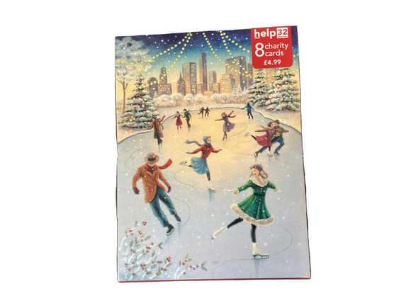 Skating - Pack of 8 Charity Christmas cards