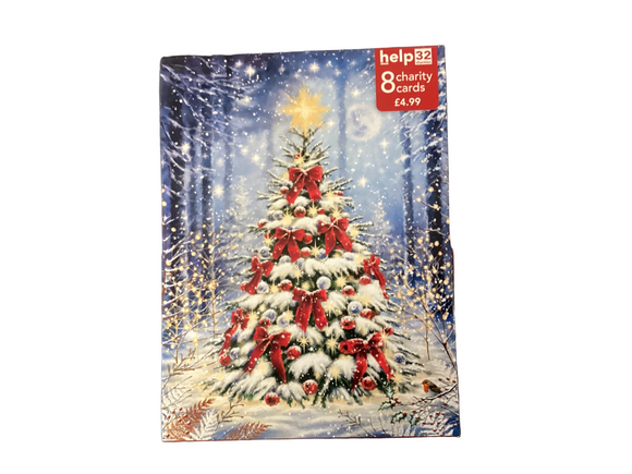 Snowy tree - Pack of 8 Charity Christmas cards