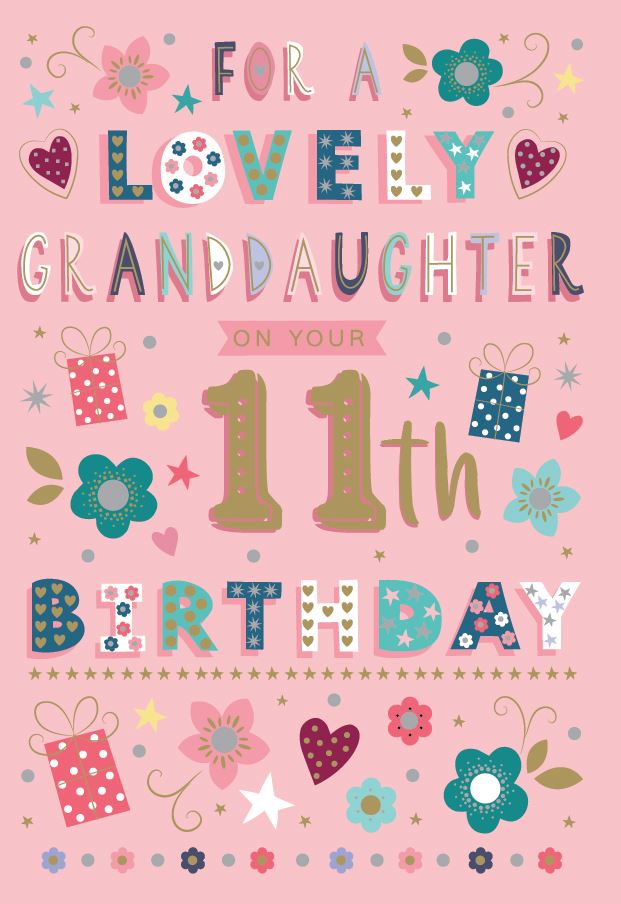 Lovely Granddaughter on your 11th Birthday card