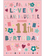 Lovely Granddaughter on your 11th Birthday card