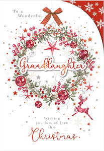 Wonderful Granddaughter Christmas card