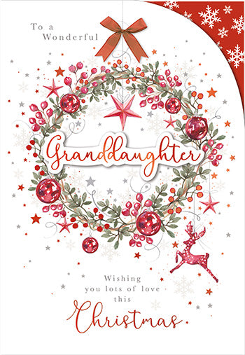 Wonderful Granddaughter Christmas card