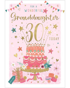 Granddaughter 30th Birthday card