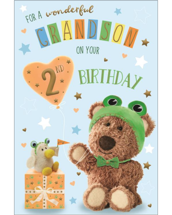 Wonderful Grandson - 2nd Birthday card