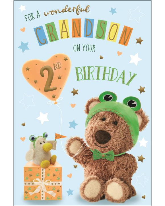 Wonderful Grandson - 2nd Birthday card