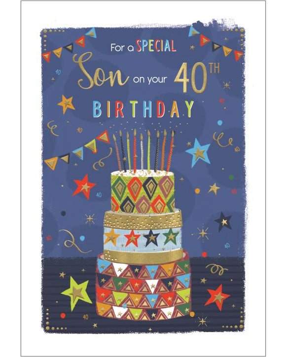 Special Son on Your 40th Birthday card