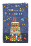 Special Son on Your 40th Birthday card