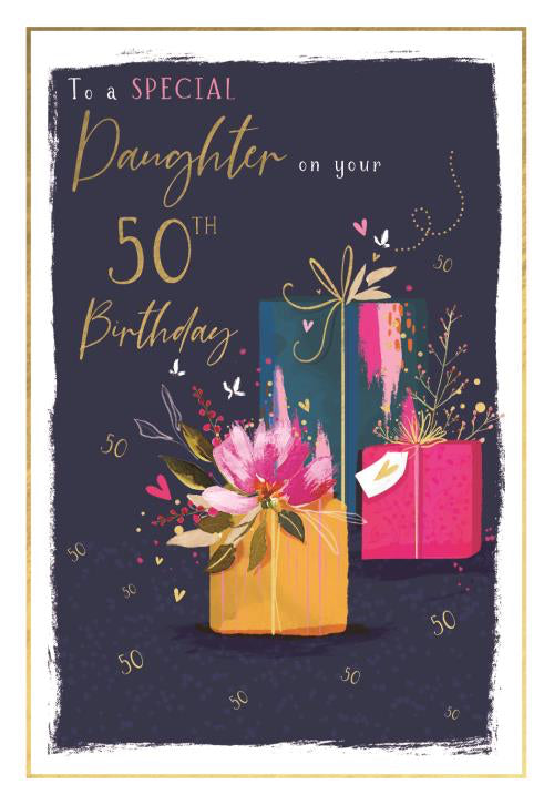 To a Special Daughter on Your 50th Birthday card