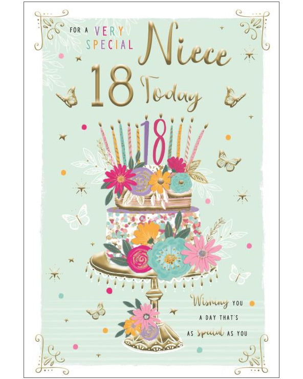 Special Niece on your 18th Birthday card