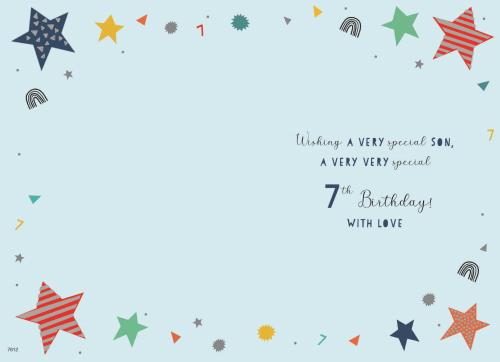 Special Son on Your 7th Birthday card