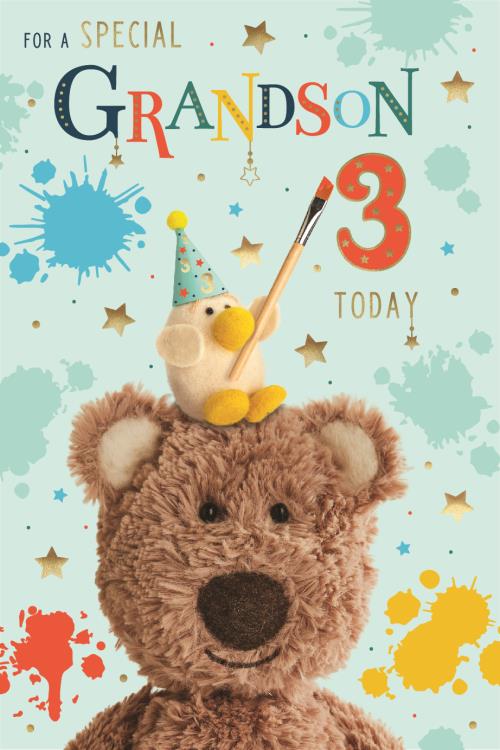 For a very special Grandson on your 3rd Birthday card